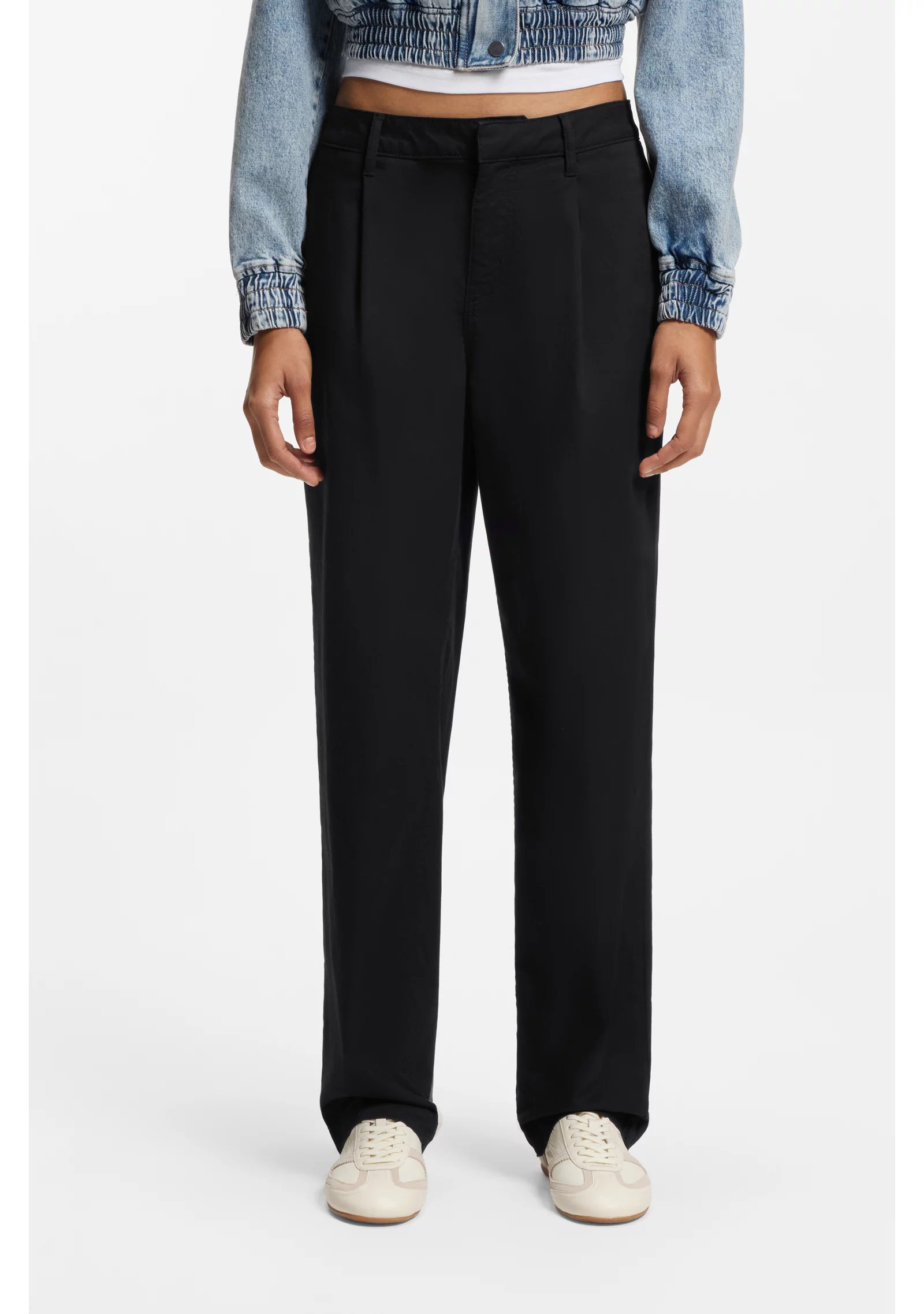 hbeu50555754_001_350 Relaxed-fit trousers in stretch-cotton twill - Image 1