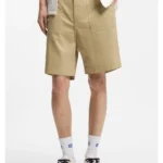 Shorts in mercerised cotton canvas