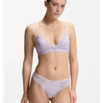 Premium lace bralette with mesh pleating
