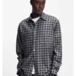 Oversized-fit shirt in checked cotton twill