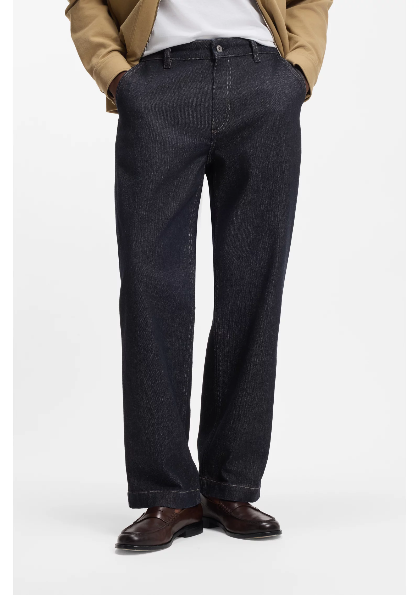 hbeu50556486_404_350 Relaxed-fit jeans in indigo stretch denim - Image 1