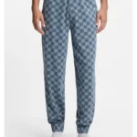 Stretch-cotton pyjama bottoms with stacked-logo print