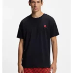Stretch-cotton pyjamas with stacked logos