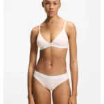 Triangle bra in stretch cotton with logo band