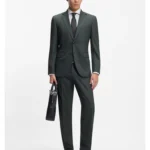Two-piece regular-fit suit in stretch cloth