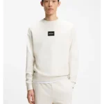 Cotton-terry sweatshirt with tortoiseshell logo patch