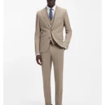 Three-piece extra-slim-fit suit in stretch dobby