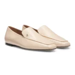 Leather loafers with Double B monogram trim
