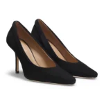 Suede pumps with comfort insole