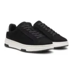 Low-top trainers in faux suede