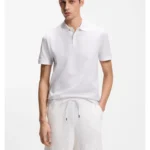 Cotton polo shirt with jacquard pattern