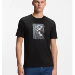 Cotton-jersey T-shirt with animal artwork