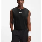 Active Sleeveless logo T-shirt in quick-dry fabric