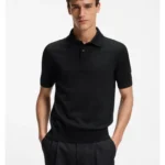 Knit polo in virgin wool