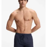 Quick-dry swim shorts in stretch seersucker