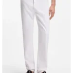 Five-pocket jeans in white stretch denim