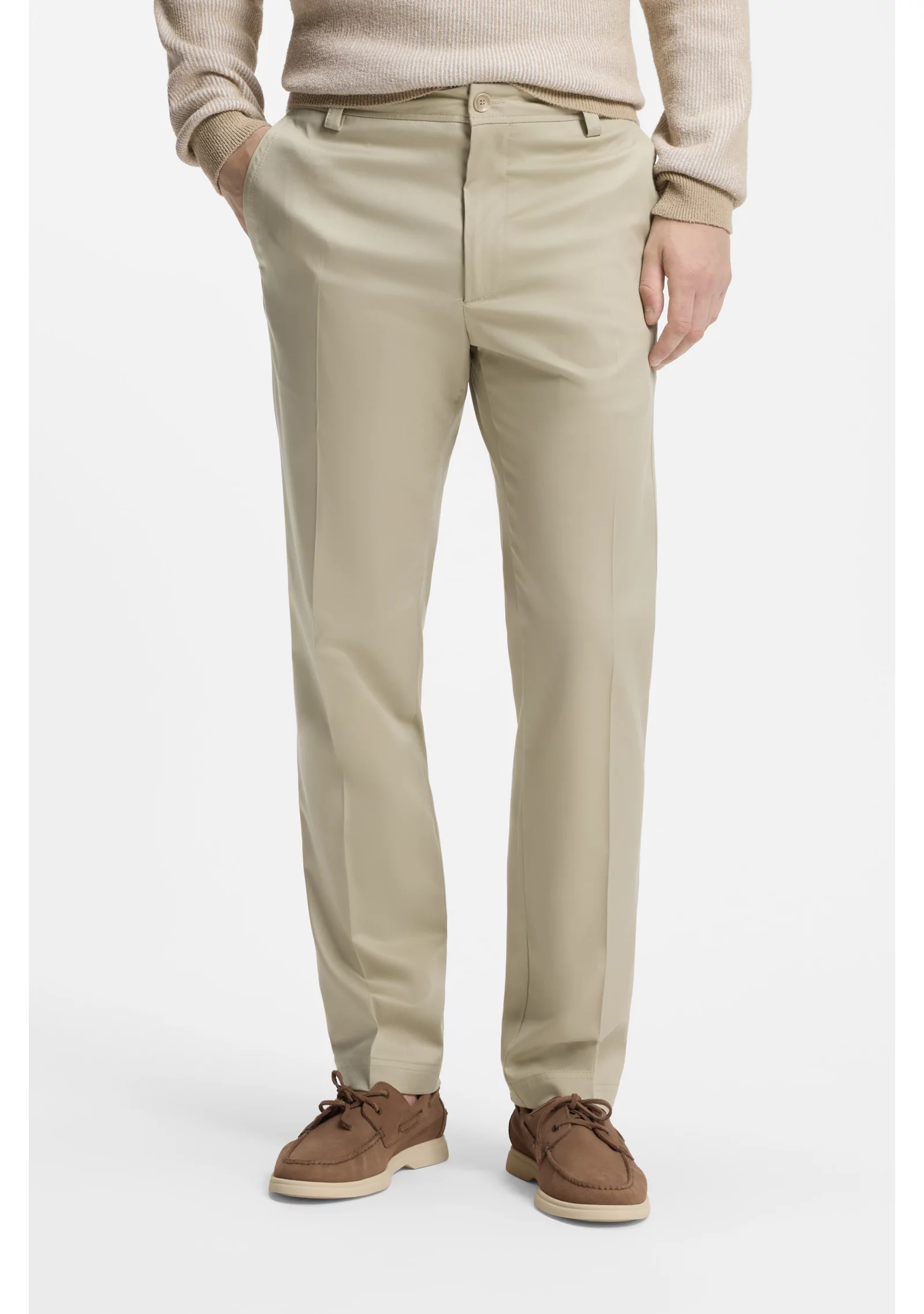 hbeu50561591_286_350 Straight-fit trousers in stretch twill - Image 1