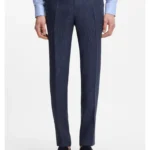 Slim-fit trousers in a linen blend
