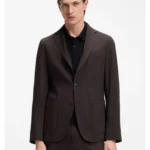 Slim-fit suit jacket in washable Tech Linen
