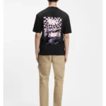 Cotton-jersey T-shirt with rear logo artwork