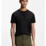 Porsche x BOSS mercerised-cotton T-shirt with reflective branding