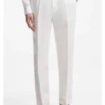 Relaxed-fit trousers in linen with front pleats