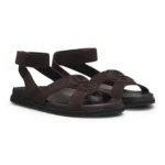 Suede sandals with Double B monogram