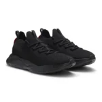 Knitted trainers with logo-embossed EVA sole
