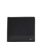 Monogram wallet with plain trims