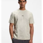 Cotton T-shirt with 3D-jacquard pattern