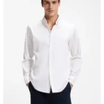 Regular-fit button-down shirt in cotton twill