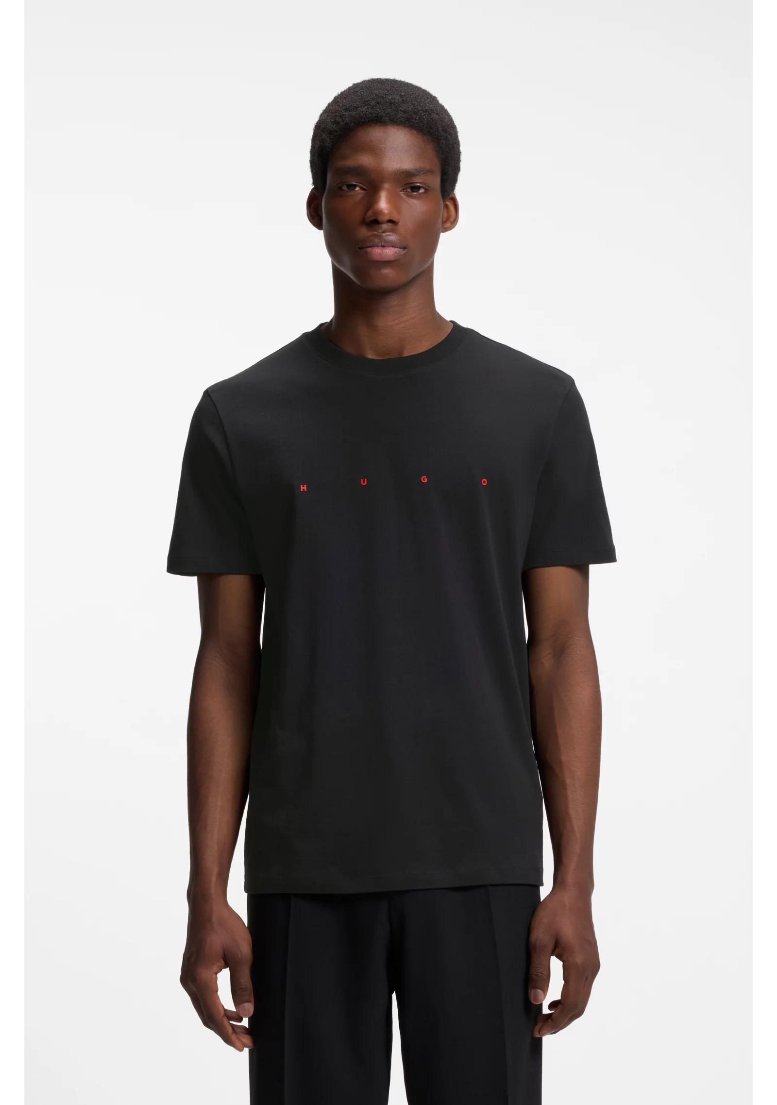 hbeu50566086_001_350 Cotton-jersey T-shirt with logo detail - Image 1