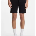 Stretch-cotton pyjama shorts with signature-stripe trims