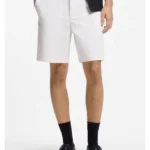 Slim-fit shorts in mercerised stretch cotton