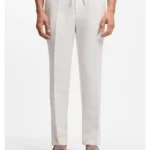Tapered-fit trousers with drawcord waist