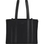 Tote bag with gold hardware and printed logo