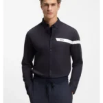 Regular-fit shirt in cotton jersey