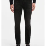 Delaware slim-fit jeans in black stretch denim
