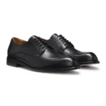 Leather Derby shoes with embossed logo