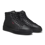 High-top trainers in faux leather