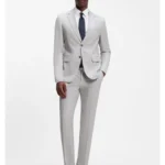Two-piece slim-fit suit in virgin wool