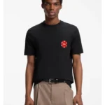 Cotton-jersey T-shirt with poker-chip print