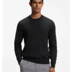 Merino-wool sweater with logo embroidery