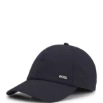 Cap in virgin wool with logo trim