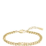 Gold-tone chain bracelet with logo lettering