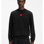 Cotton-terry sweatshirt with logo label