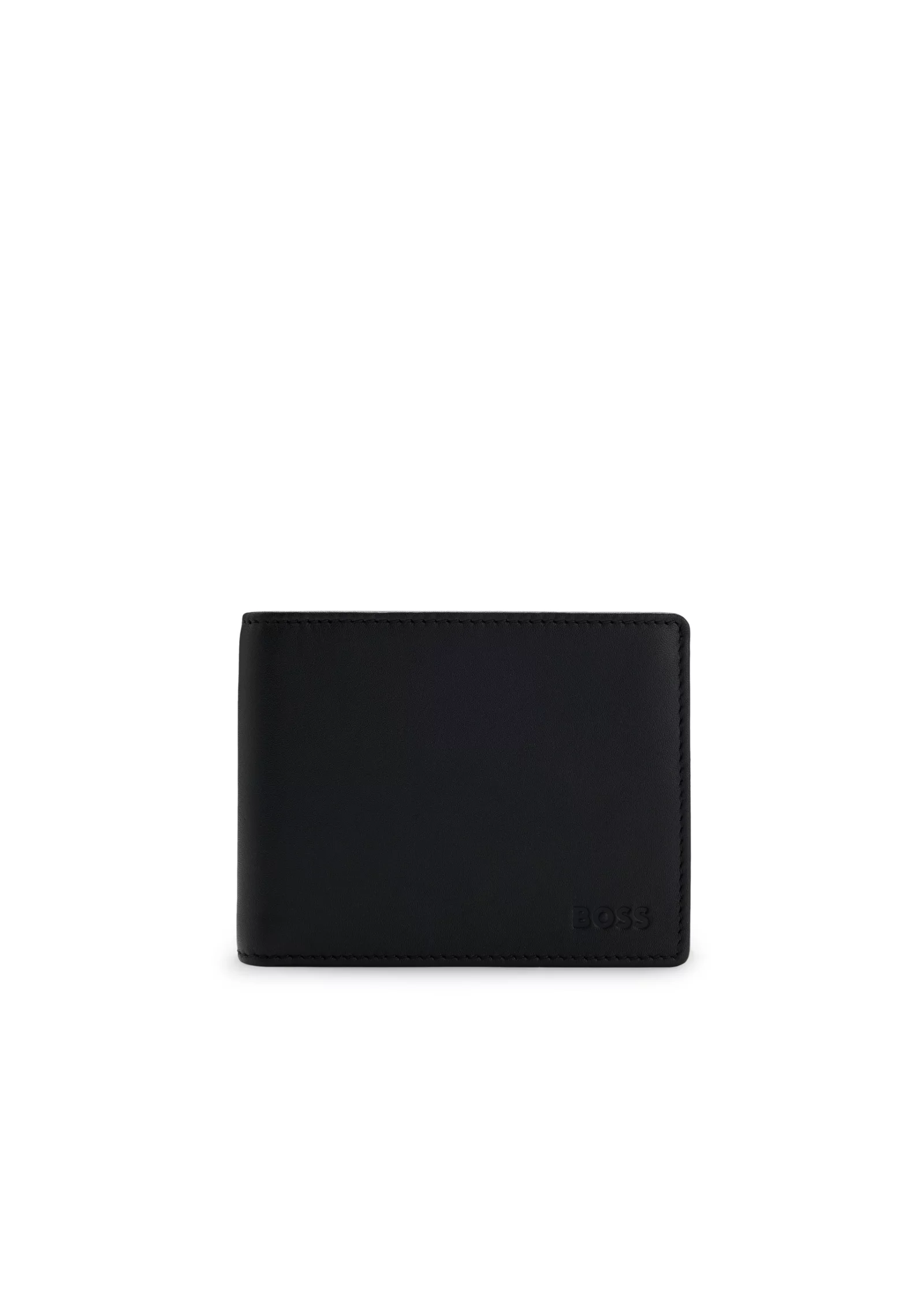 hbeu50470436_001_200 Trifold wallet in micro-grained leather with embossed logo - Image 1