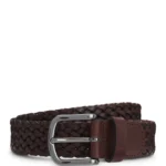 Woven leather belt