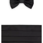 Silk bow tie and cummerbund gift set
