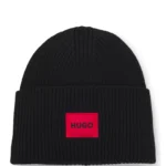 All-gender logo beanie hat in a wool blend